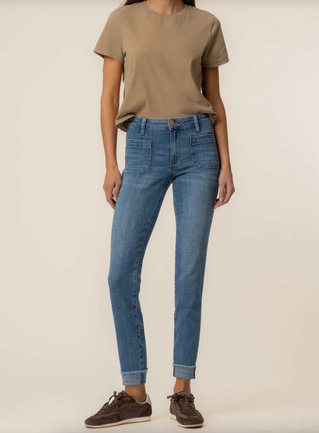 KUT - Amy Crop Straight Roll Patch Pocket