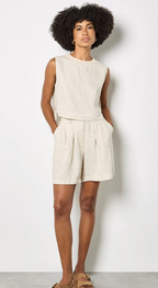 Apricot - Pleated Detail Short