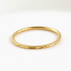 Blueyejewelry - Minimalist Gold Stacking Rings - Waterproof Stainless Steel