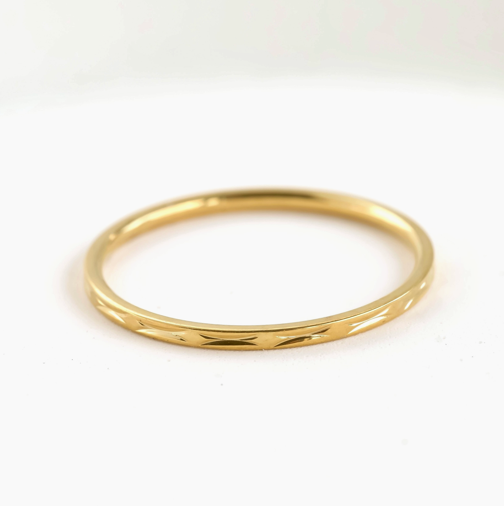 Blueyejewelry - Minimalist Gold Stacking Rings - Waterproof Stainless Steel