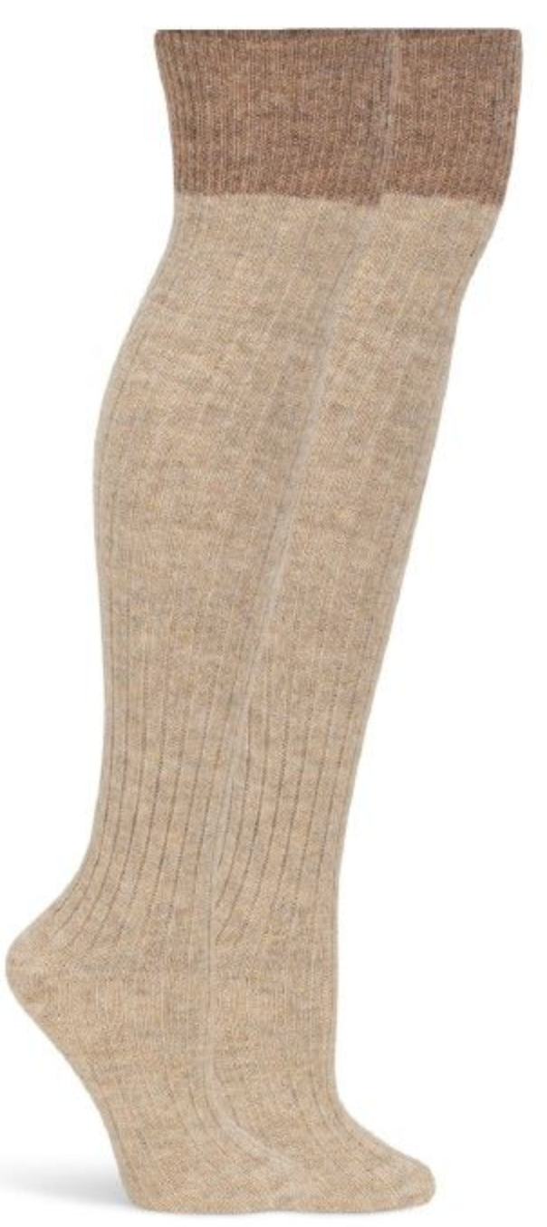 Lemon - Non Terry Update Over The Knee Socks