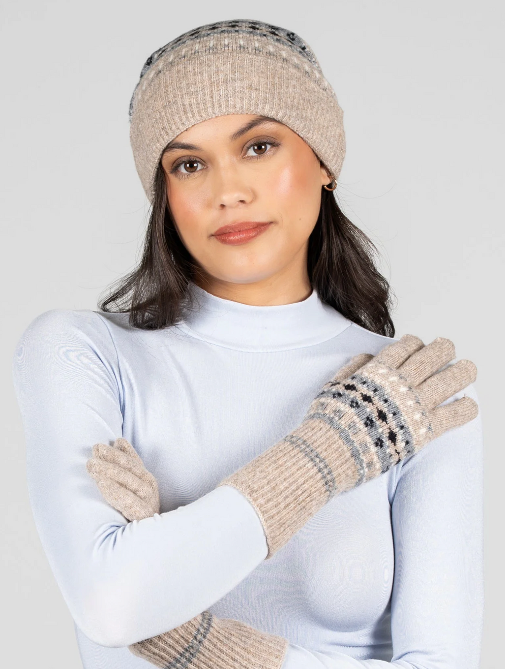 Cest Moi - Fair Isle Beanie Glove Set