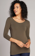 C'est Moi - 3/4 Sleeve Bamboo Top