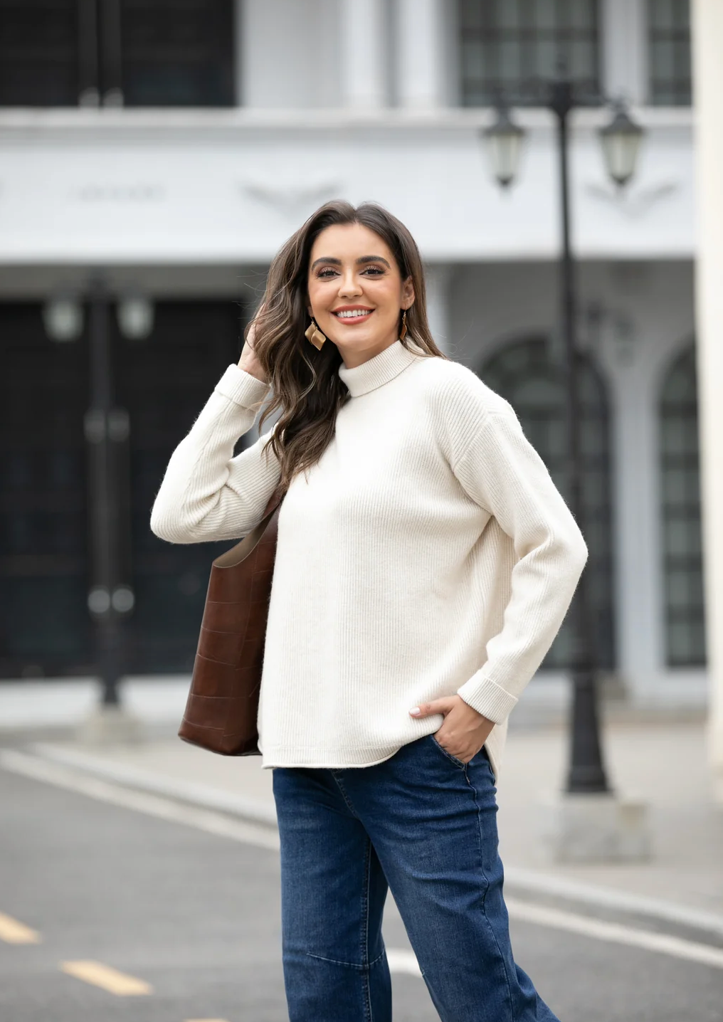 Orange Village Fashion - Rebecca's Ribbed Turtle Neck
