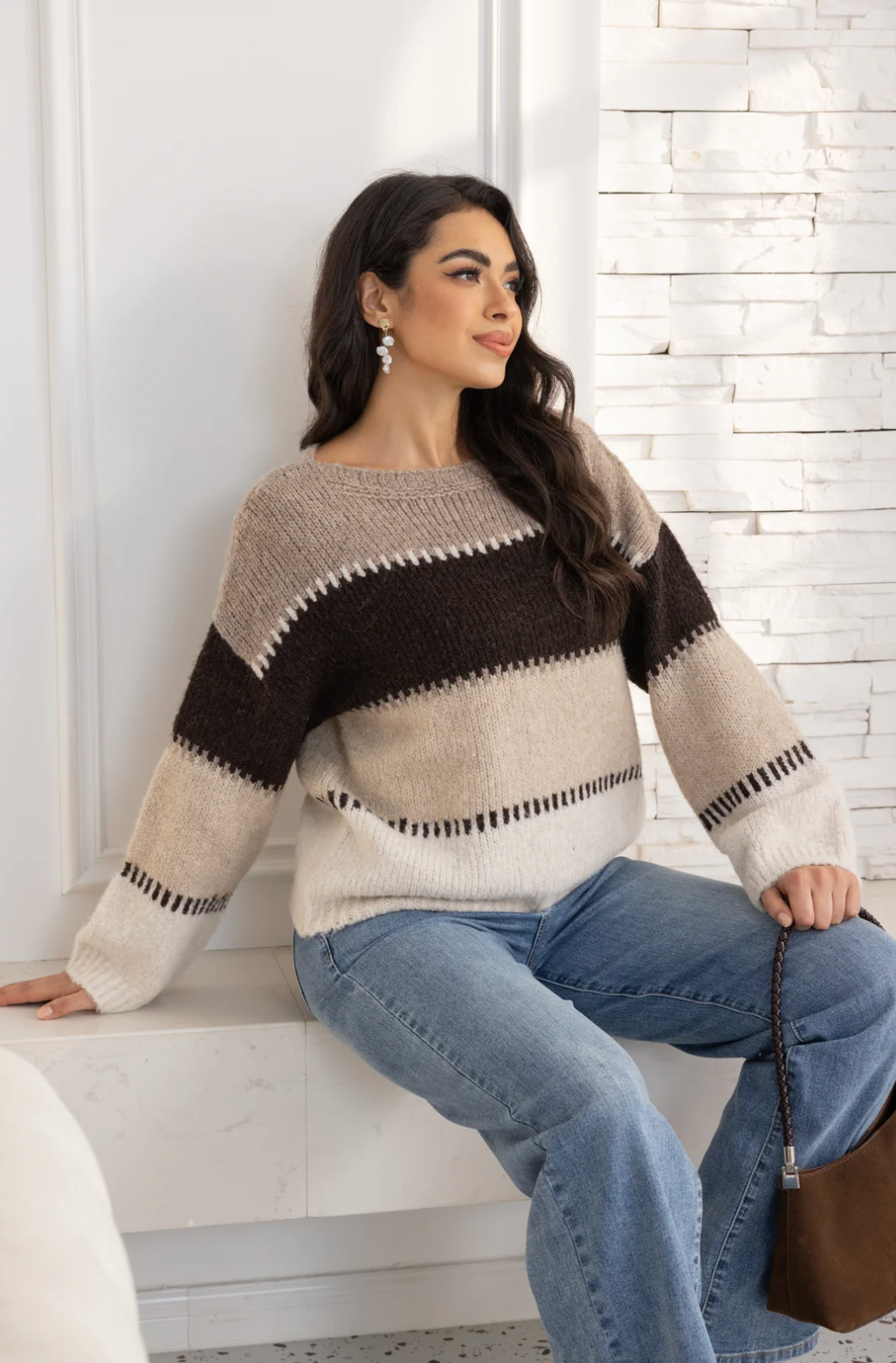 Orange Village Fashion - Marcella's Geometric Knit