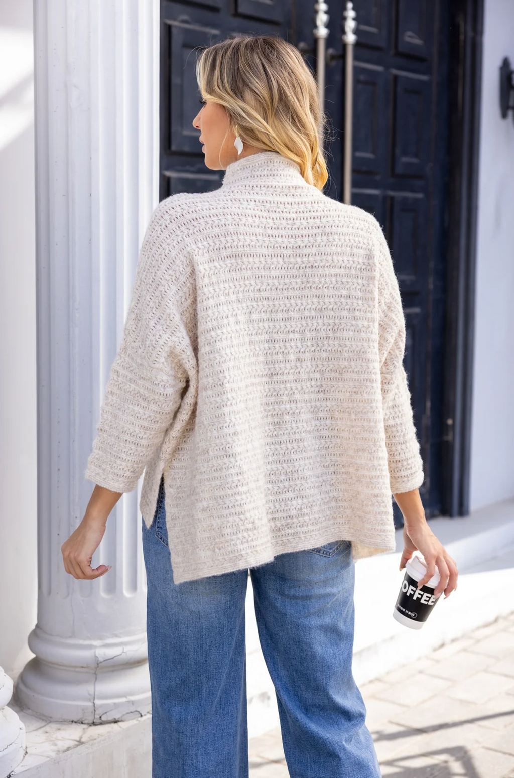 Orange Fashion Village - Everly's Textured Mock Neck