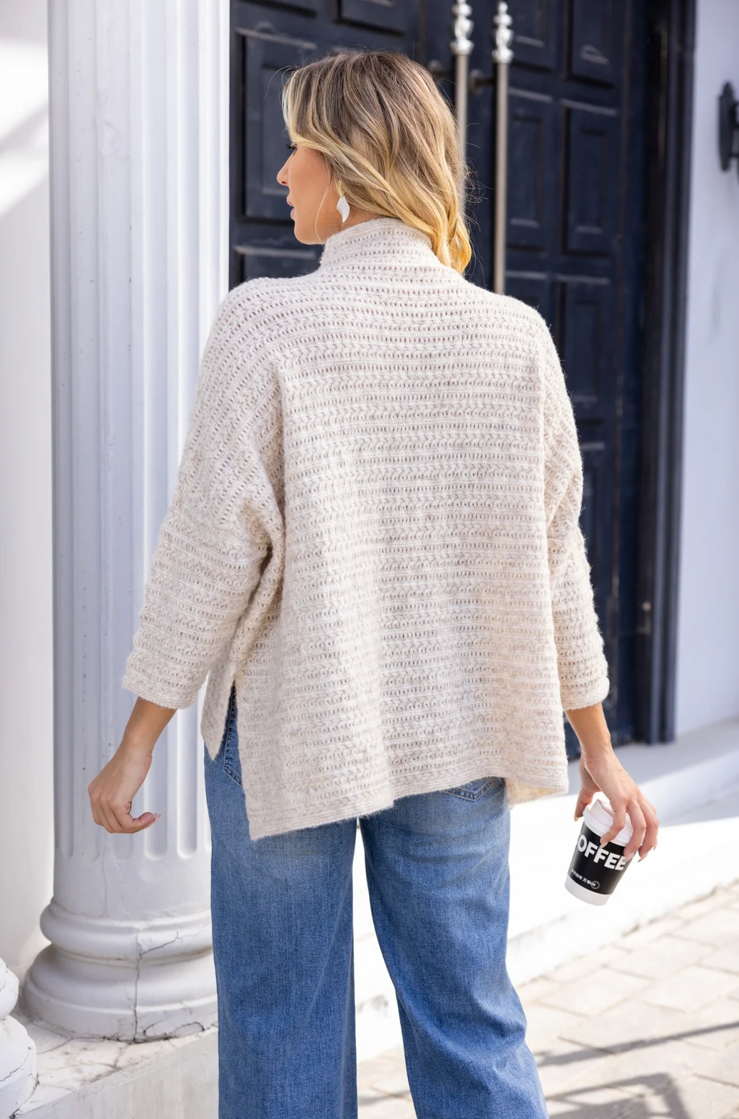 Orange Fashion Village - Everly's Textured Mock Neck