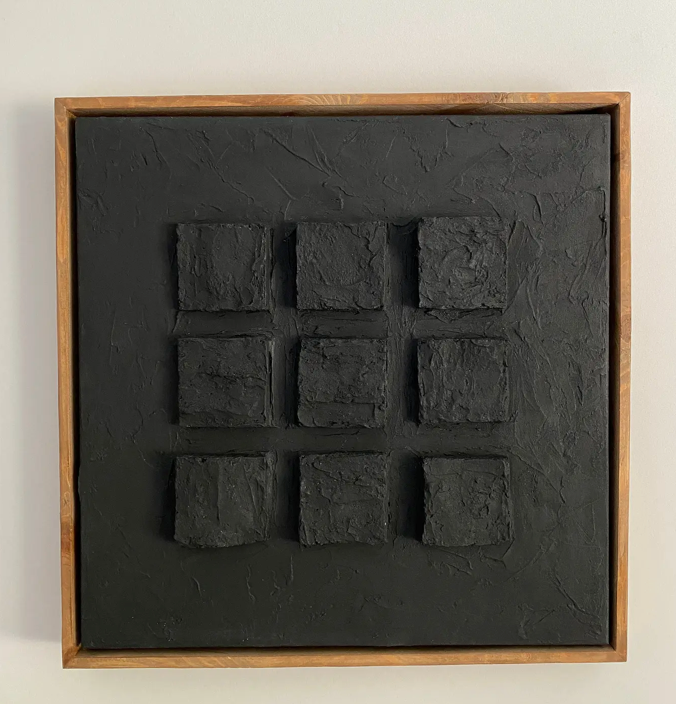 Textured plaster canvas with frame ( has to be pre-ordered )