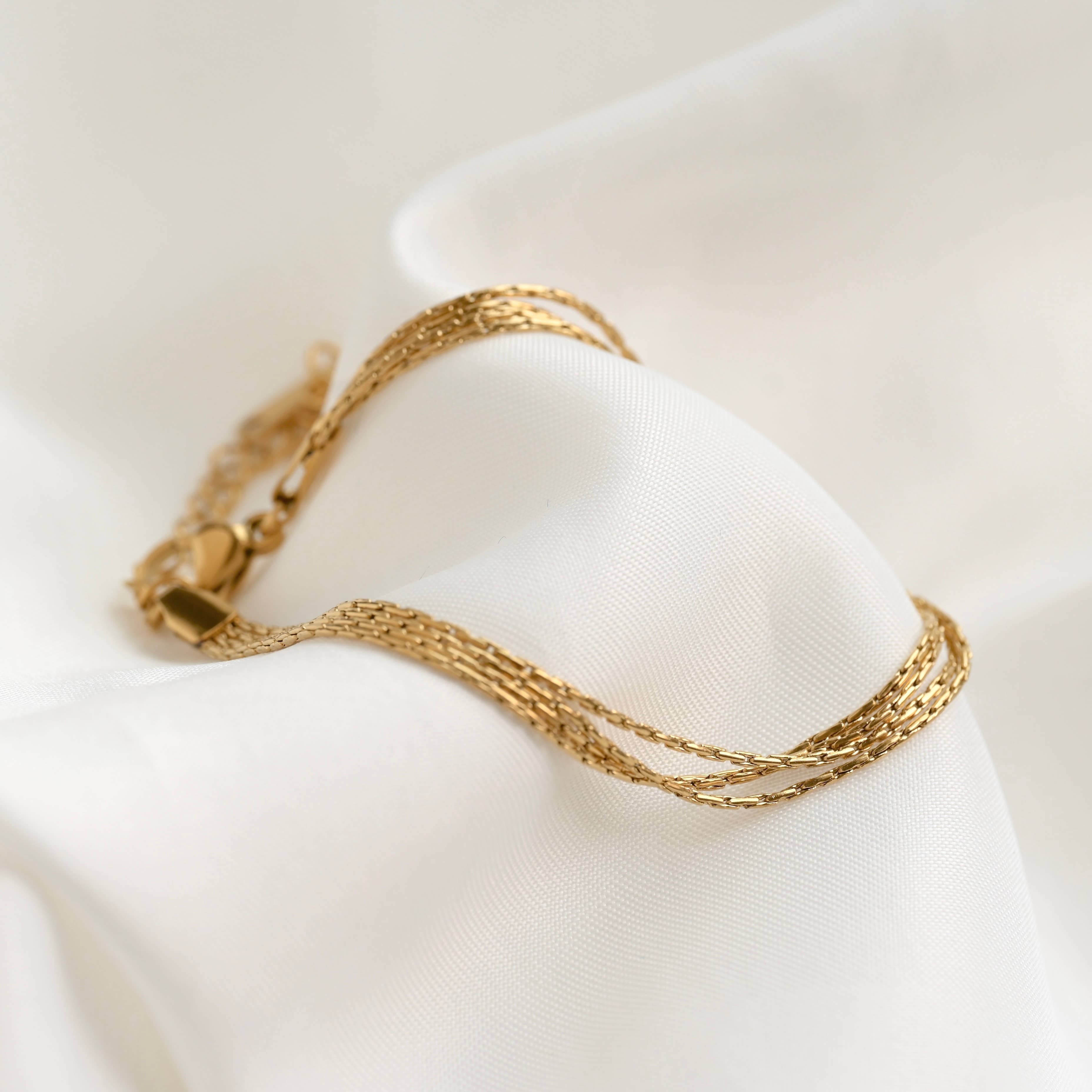 Layered Chain Bracelet - Shimmering 4-layered Bracelet