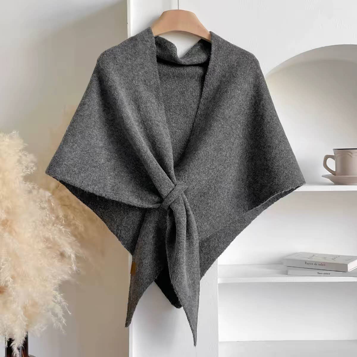 Silrenza Global Inc - Cashmere-Feel Triangle Shawl – Oversized Cozy Wrap Scarf