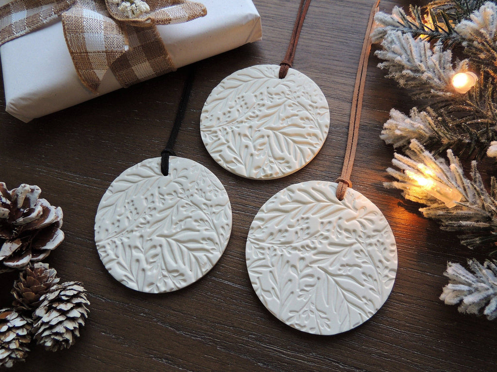 Scandinavian Christmas Ornament - Leaves. Tan and Brown*