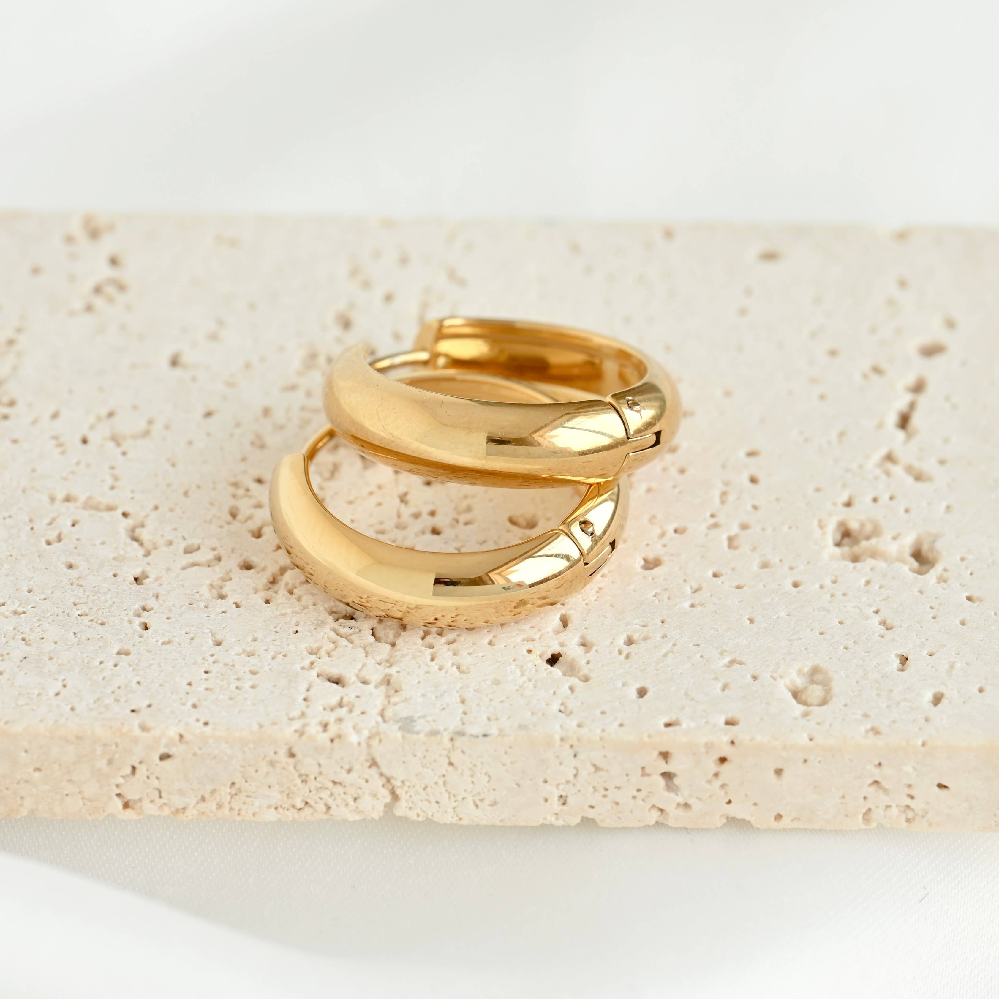 Medium Bold Hoops - Waterproof Lightweight Hoop Earrings