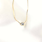 Solitaire Necklace - Tarnish-free Diamond Pendant