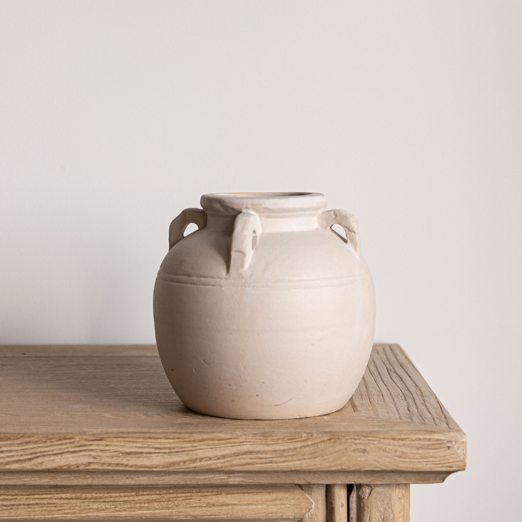 Luxe B CO- Cordoba White Matte Vase With Handles