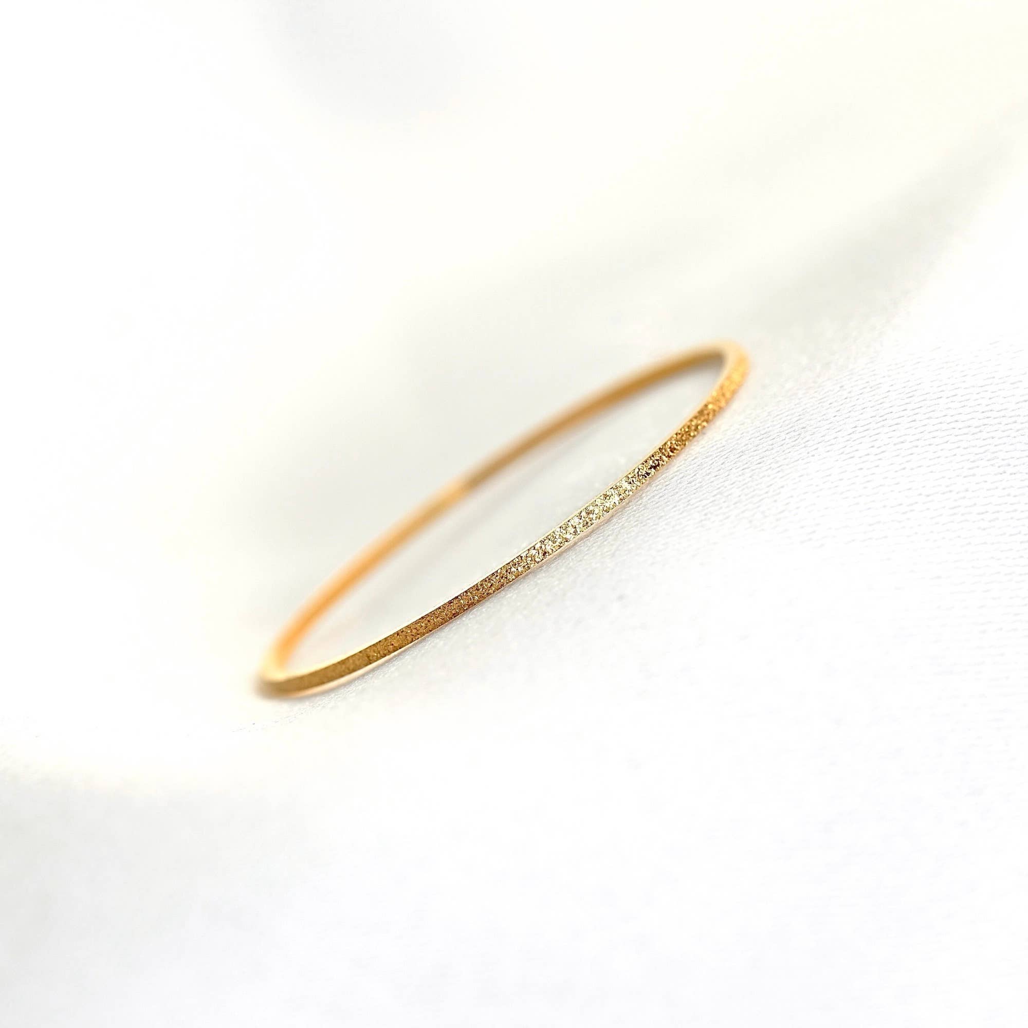 Blueyejewelry - Ultra Thin Gold Stardust Ring - Stainless Steel Sparkle Band