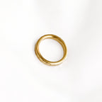 Blueyejewelry - Etched Lines Angular Gold Ring - Stainless Steel Gold Ring
