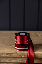 Ribbon Garnet Satin Holiday Decor