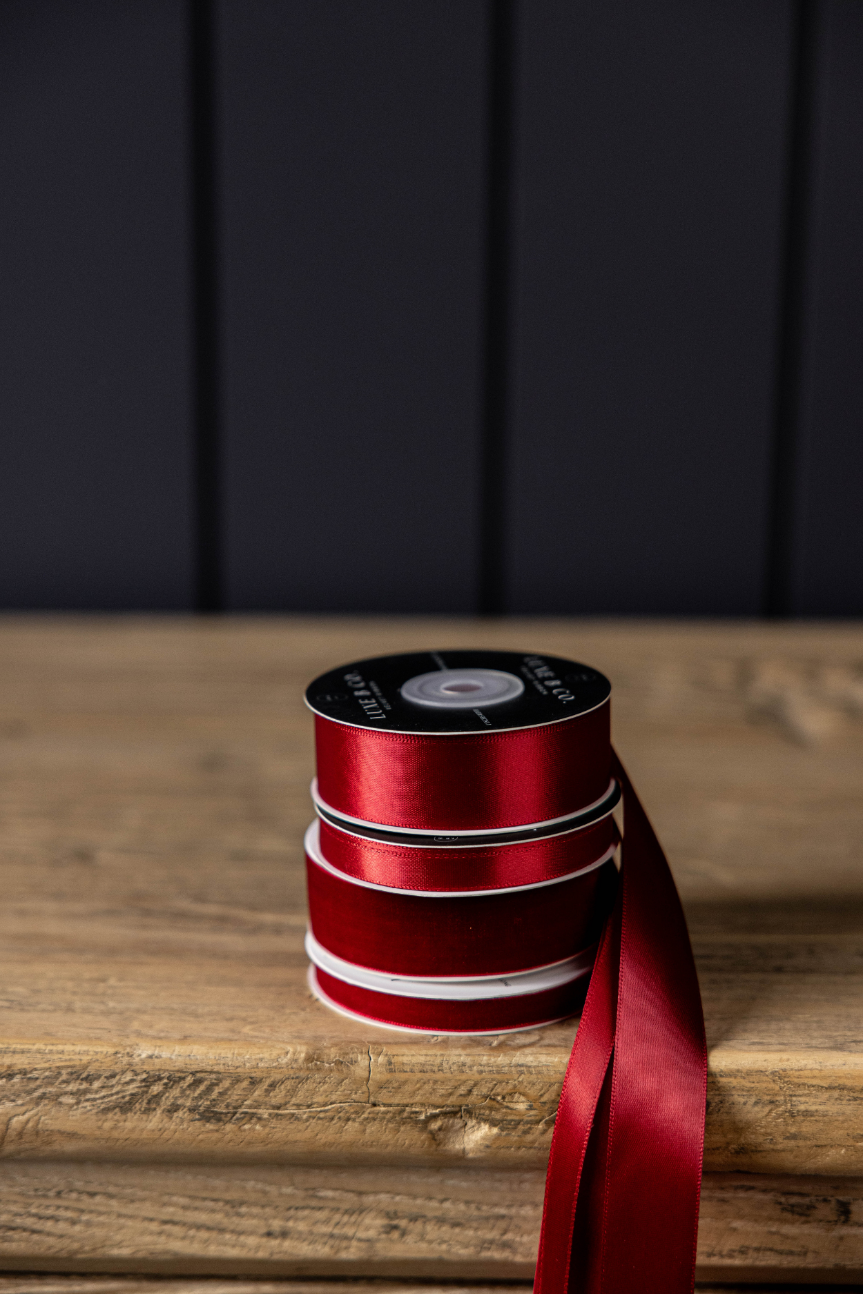 Ribbon Garnet Satin Holiday Decor