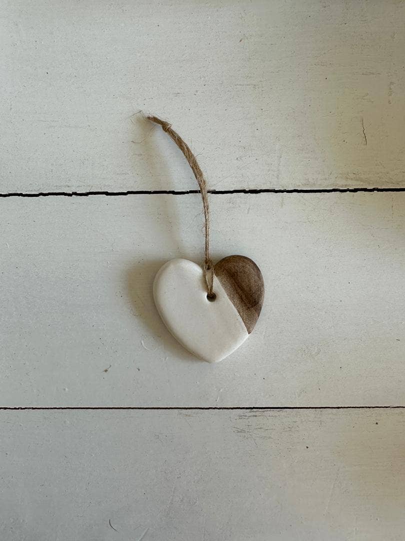 Handmade Ceramic Heart Ornament