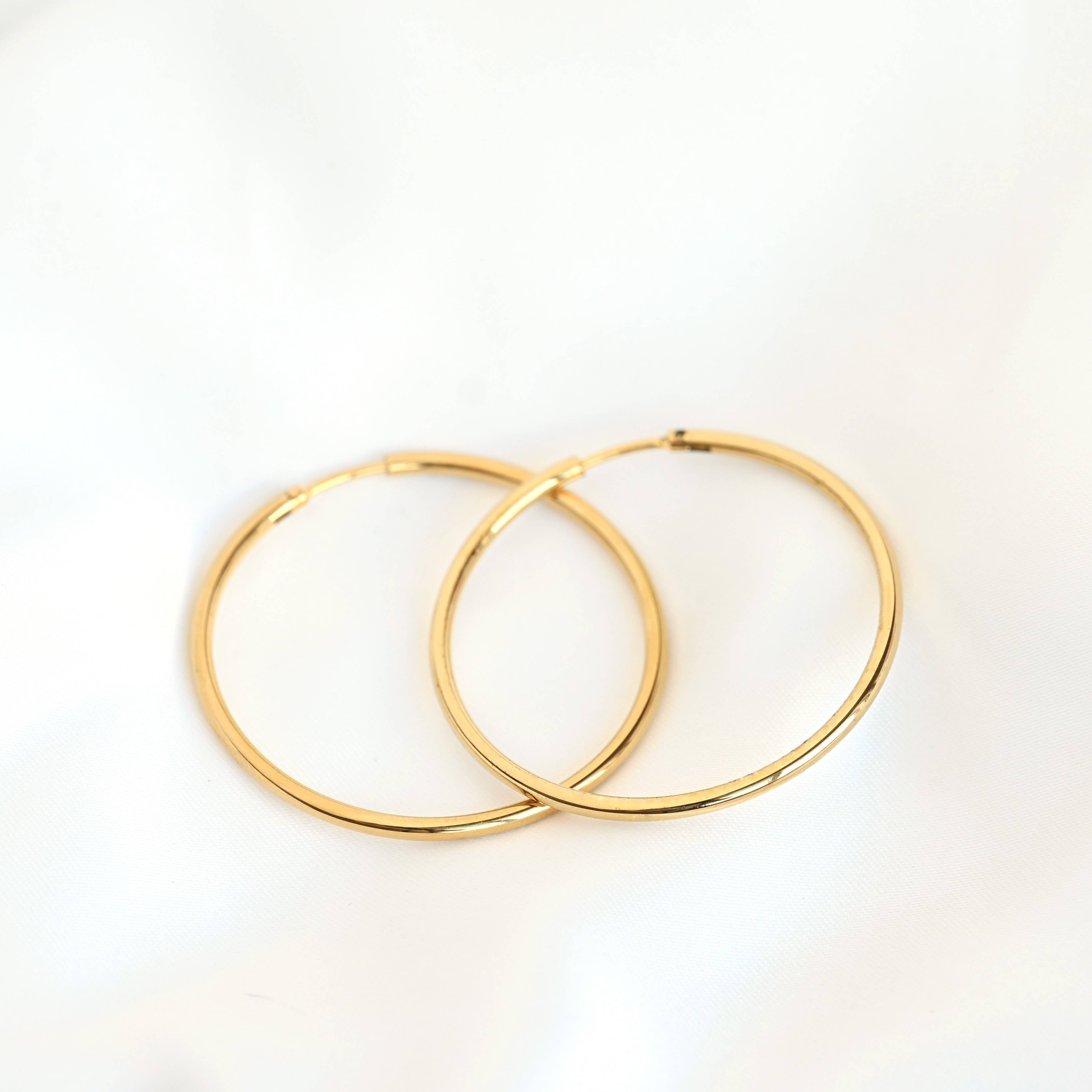 Endless Hoop Earrings - Infinity Hoops - Continuous Hoops