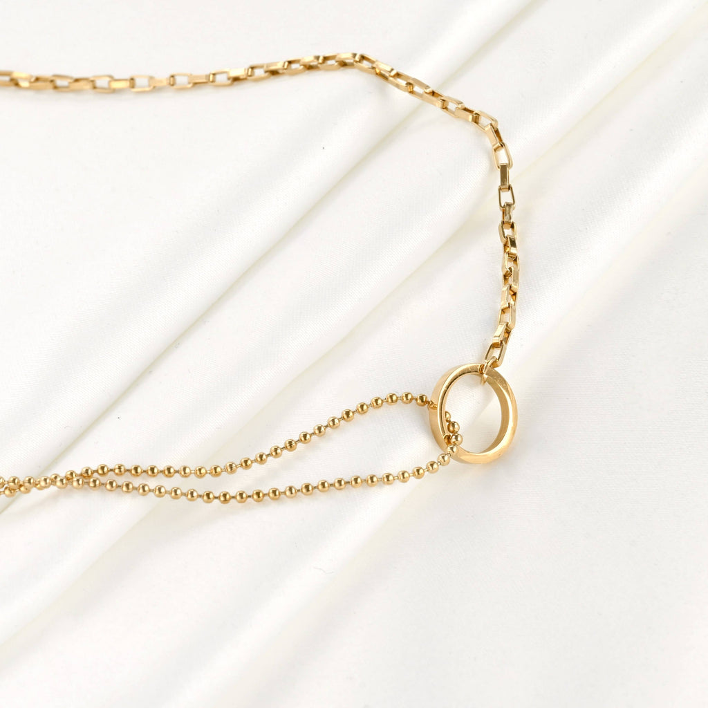 Circle Link Choker - Waterproof Asymmetrical Circle Choker
