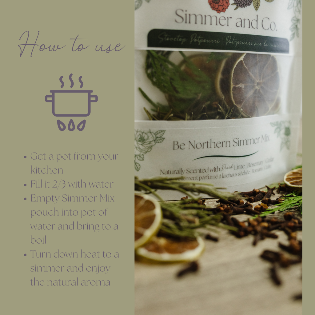 Be Northern Simmer Pot Mix, Natural Wooded Citrus Aroma