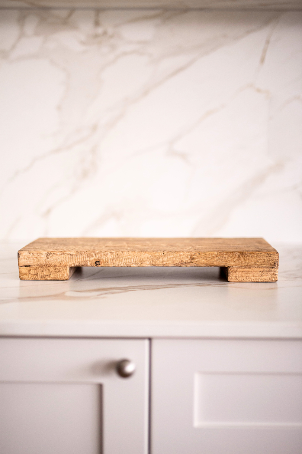 Trivet Riser Solid Reclaimed Elm Wood
