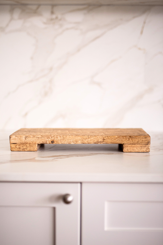 Trivet Riser Solid Reclaimed Elm Wood
