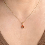 Blueyejewelry - Pear CZ Necklace - Tear Drop Diamond Birthstone Pendant
