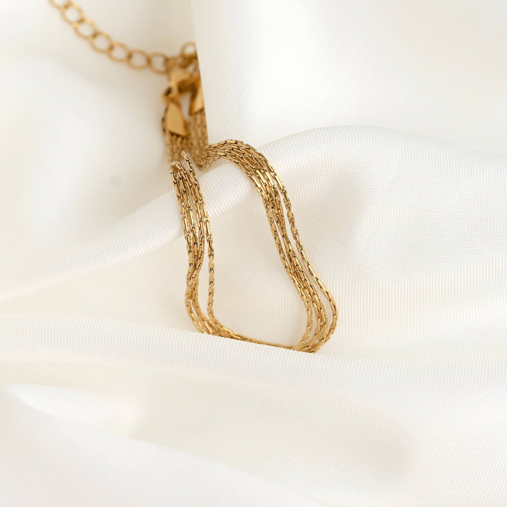 Layered Chain Bracelet - Shimmering 4-layered Bracelet