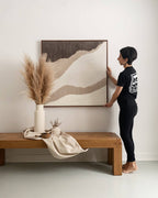 Abstract Framed Plastered Canvas