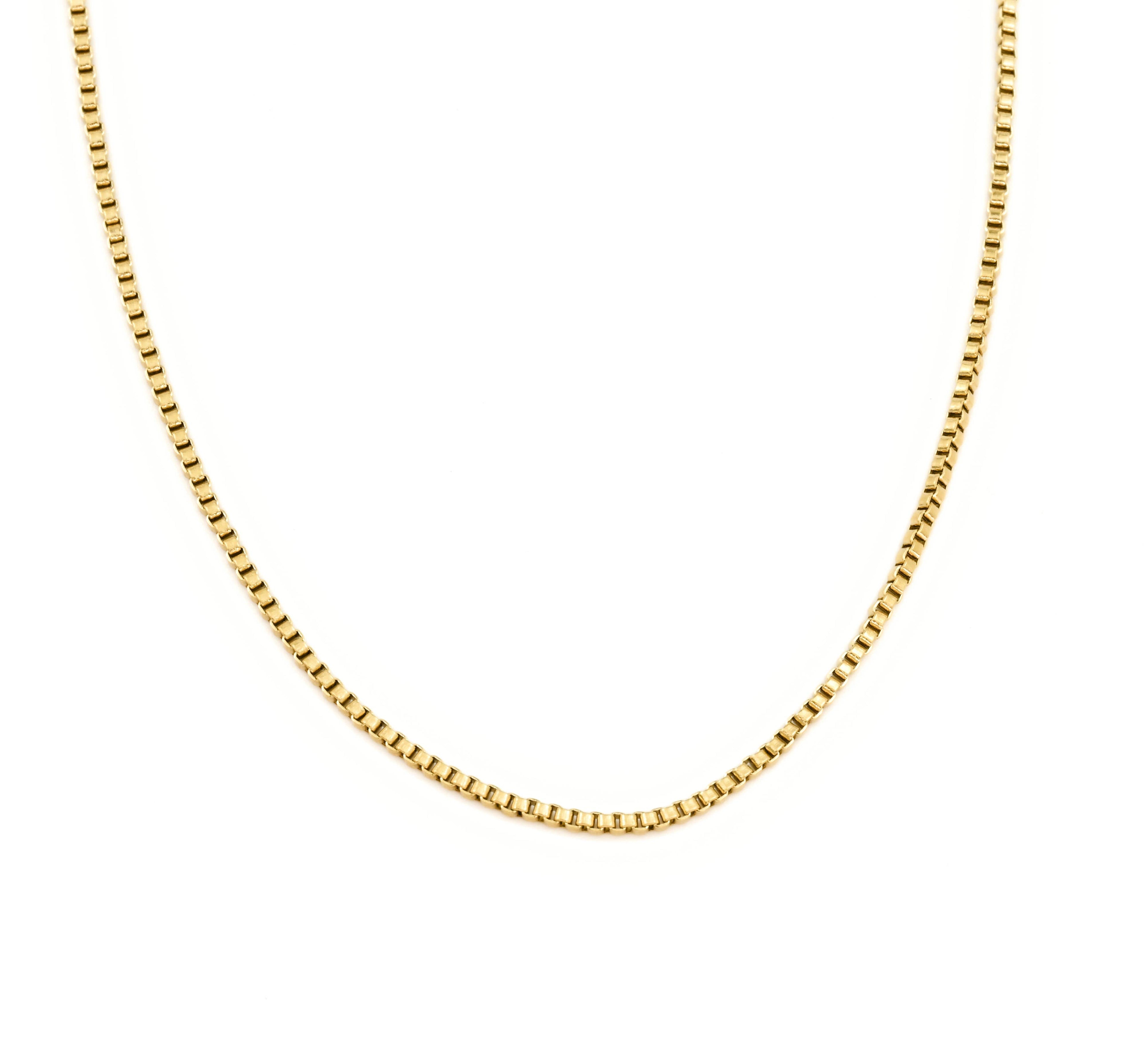 Box Chain Necklace - Dainty Box Necklace - Delicate Chain