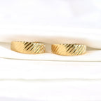 Blueyejewelry - Gold Croissant Hoop Earrings | Wide Croissant Hoops