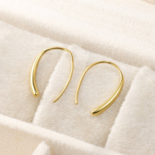 Dainty Threader Earrings - 925 Silver Tear Drop Earrings