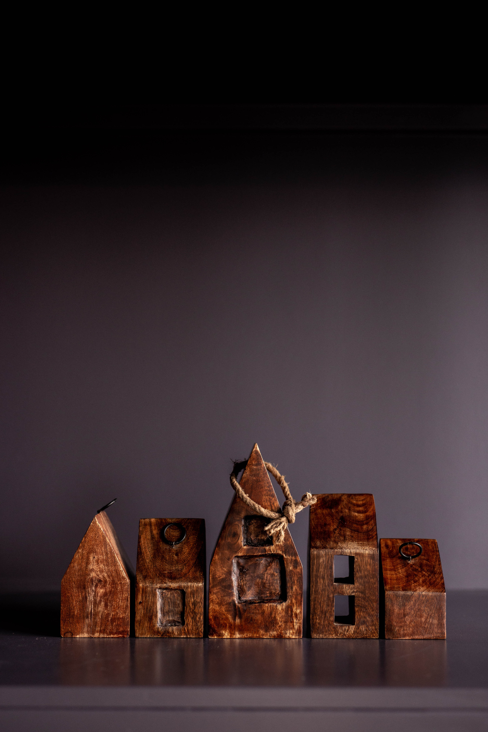 Wooden Houses Vintage Rustic Christmas Decor