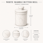 Luxe B Co Canada - White Marble Butter Bell