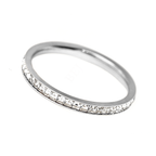 Blueyejewelry - Slim Eternity Ring - Thin Channel-set Ring - Gold CZ Ring