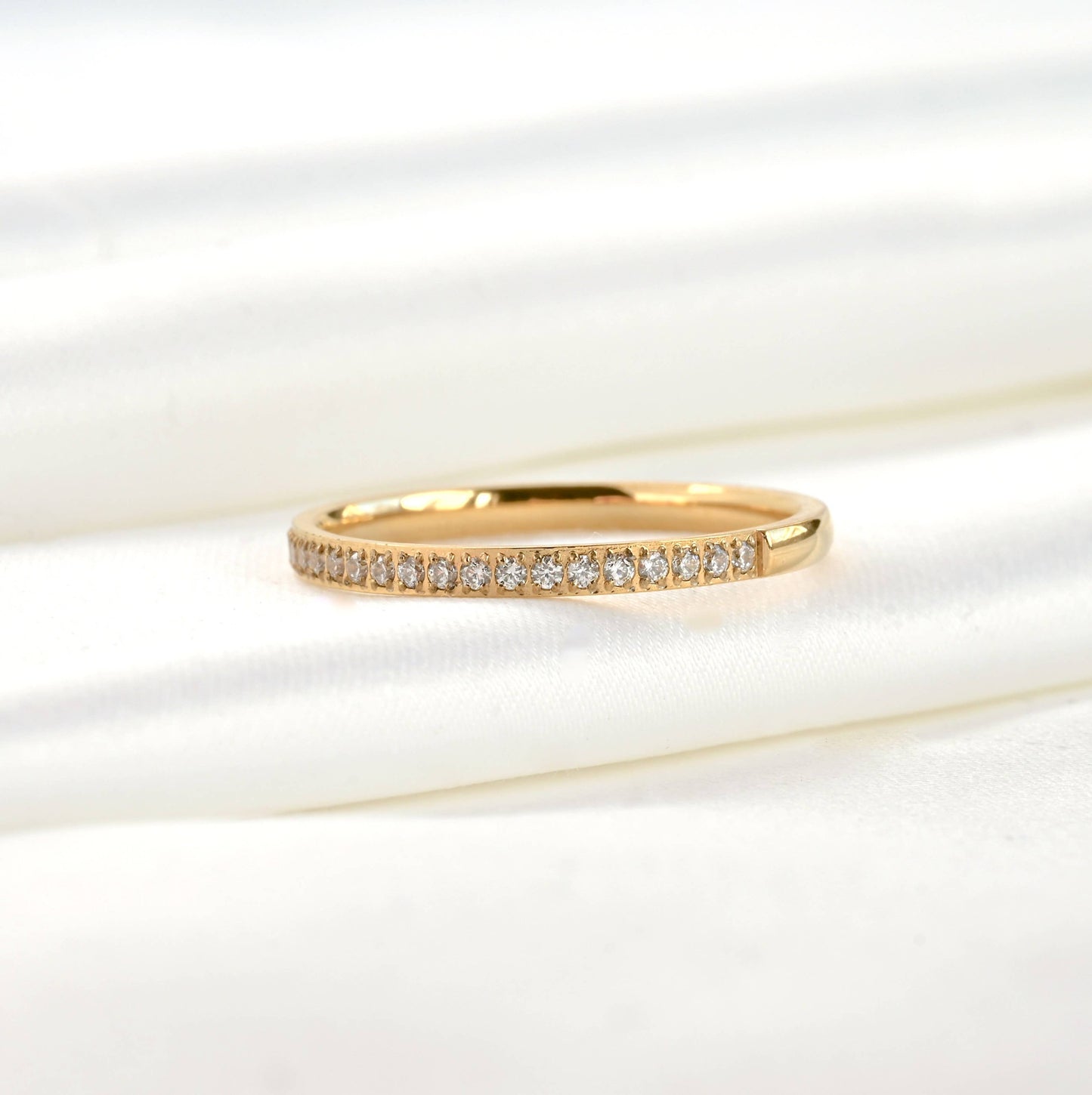 Waterproof Stacker Rings - Pave Diamond Slim Ring