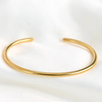 Blueyejewlery - Slim Cuff Bracelets - Waterproof Gold Open Bangle -Claw Cuff
