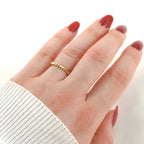 blueyejewerly - Geometric Gold Pyramid Ring - Stainless Steel