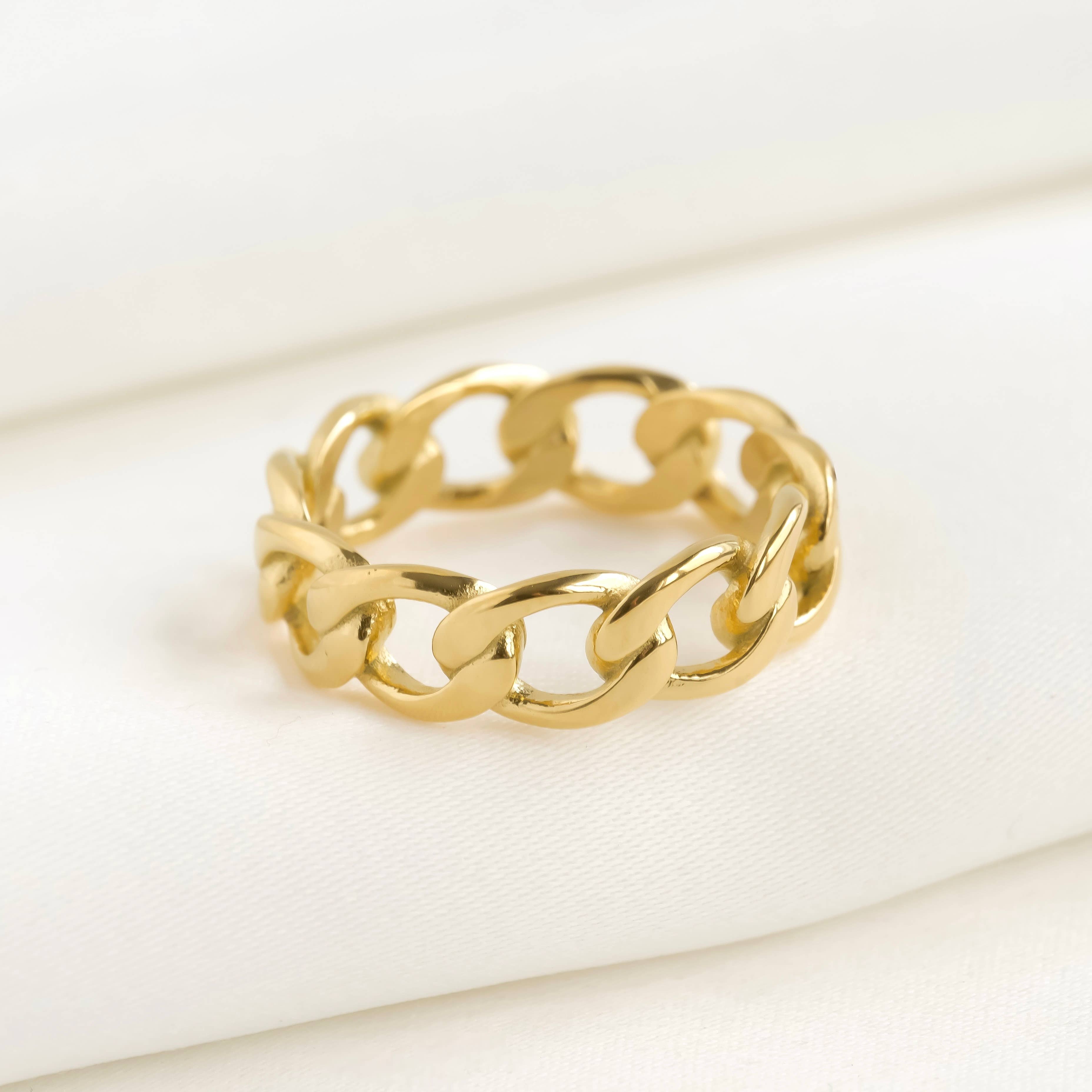 Dainty Gold Rings - Waterproof 18k Gold Stackable Rings
