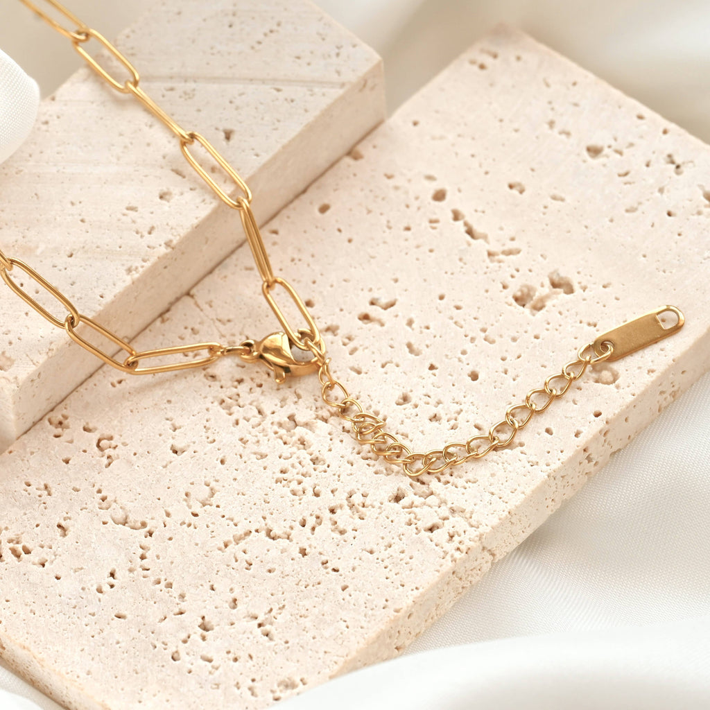 Paperclip Chain Necklace - Dainty Link Chain Necklace