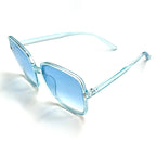 Katie Women's Oversized Square Sunglasses Transparent Blue 