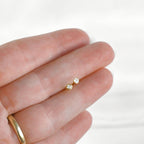 Silver Square Studs - 925 Silver Mini Square Bezel Earrings