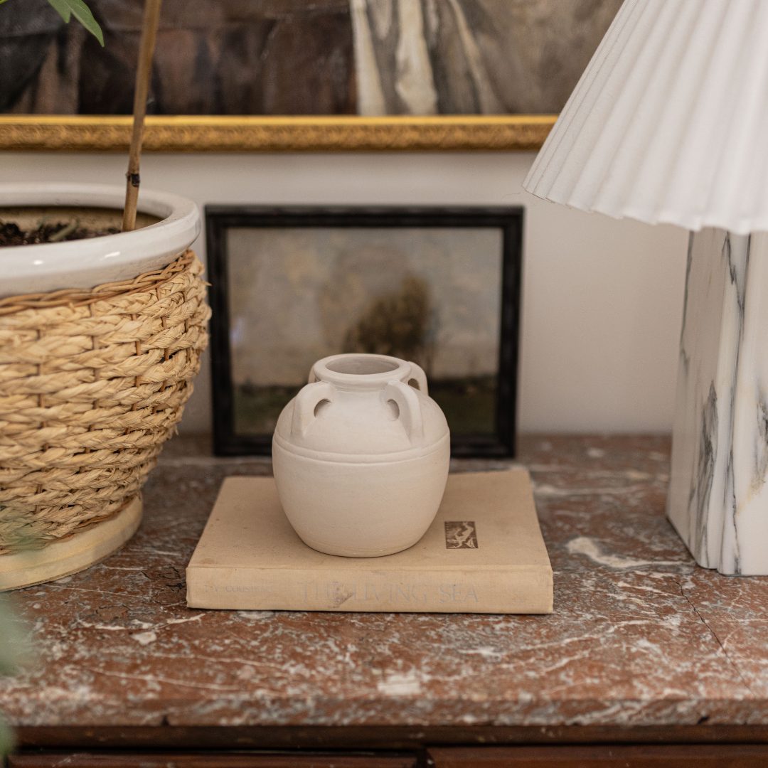 Luxe B CO- Cordoba White Matte Vase With Handles