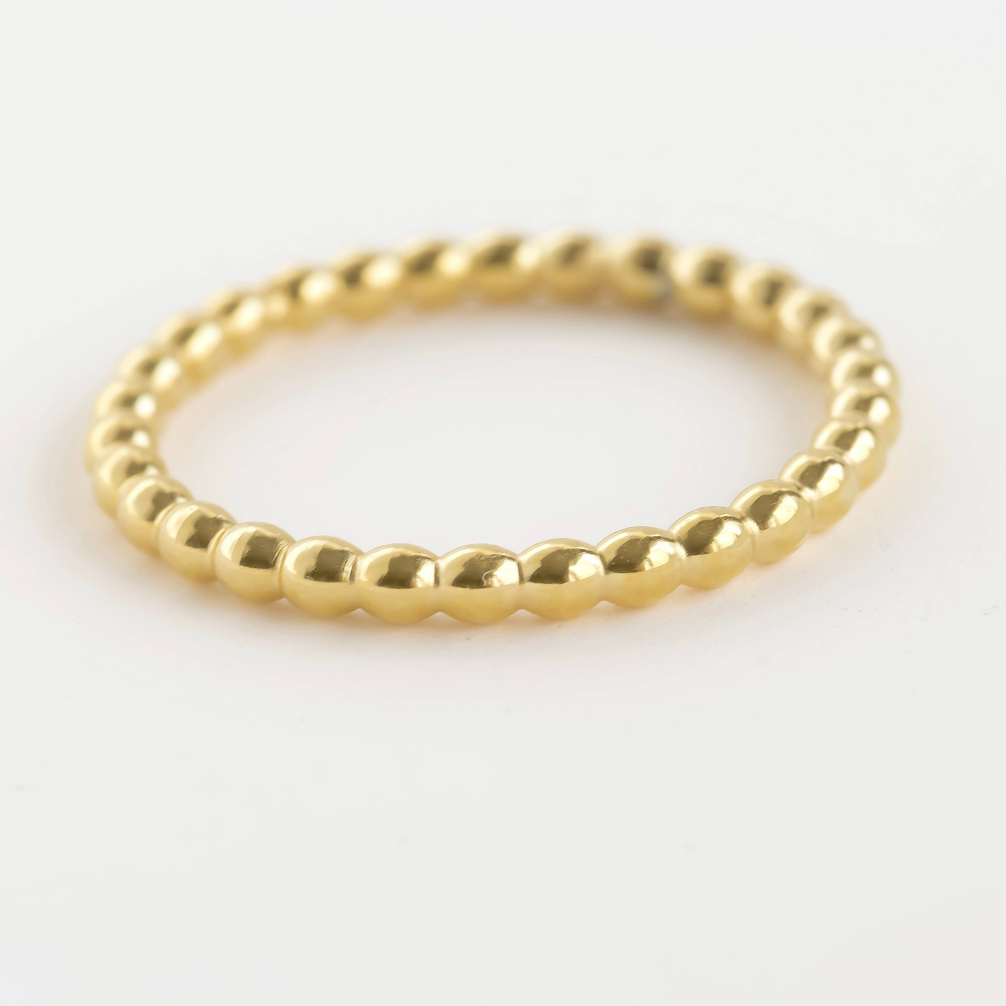 Dainty Gold Rings - Waterproof 18k Gold Stackable Rings