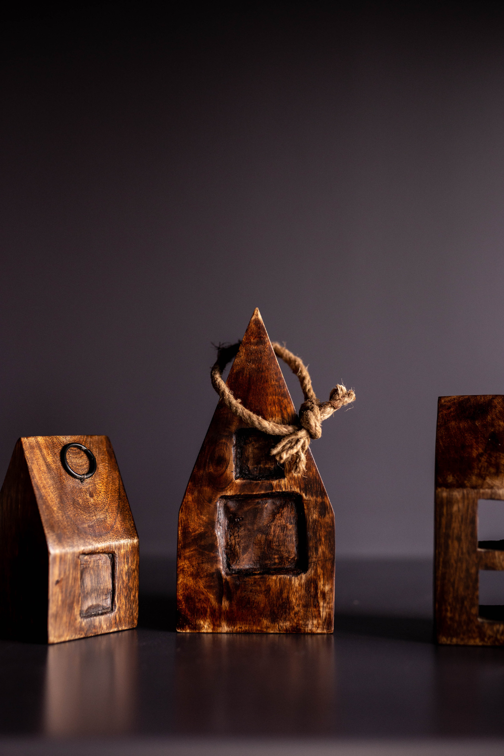 Wooden Houses Vintage Rustic Christmas Decor