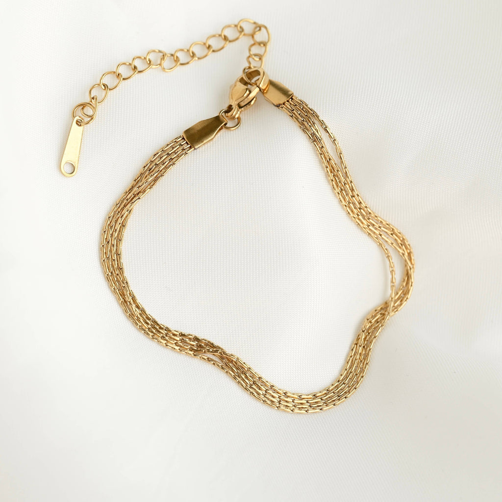 Layered Chain Bracelet - Shimmering 4-layered Bracelet