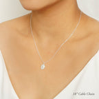 Travelers Small Silver Coin Necklace (St. Christopher)