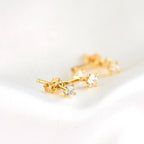 Blueyejewelry - Sterling Silver Front Back Circle Ear Jacket - CZ Earrings